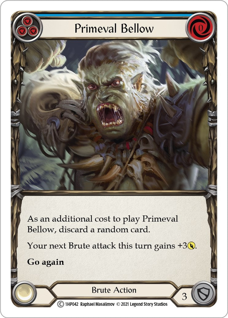 Primeval Bellow (Blue) (1) [1HP] - Flesh and Blood TCG Single