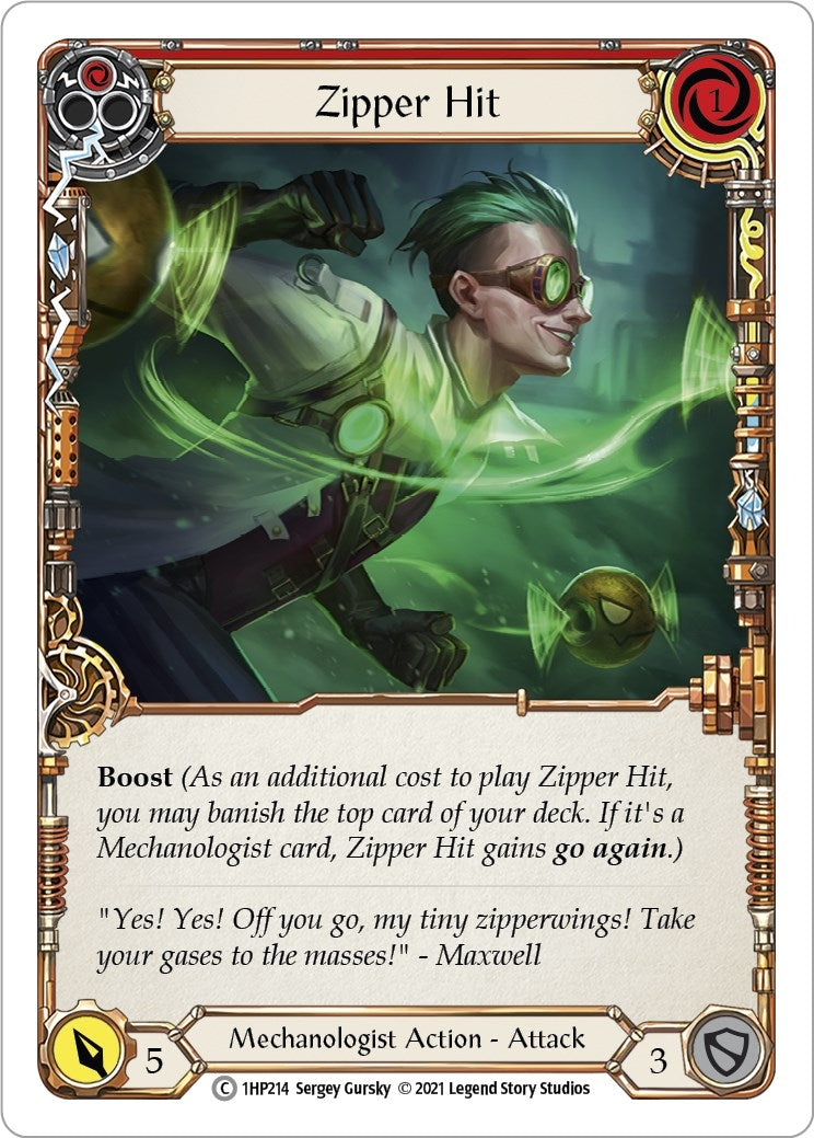 Zipper Hit (Red) (1) [1HP] - Flesh and Blood TCG Single