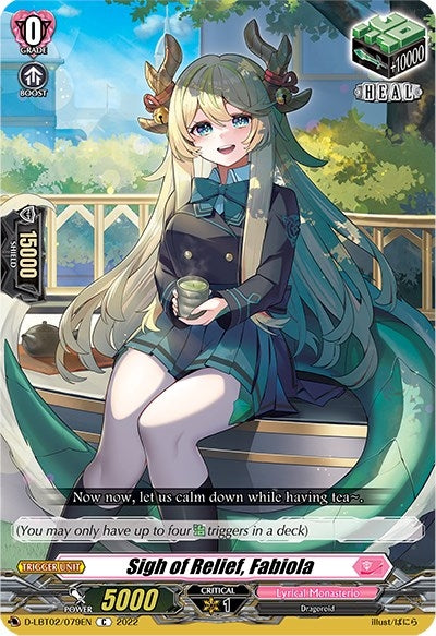 Sigh of Relief Fabiola (2079) [D-LBT02] - Cardfight Vanguard Single