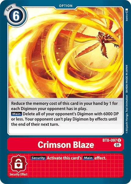 Crimson Blaze (8097) [BT08] - Digimon Card Game Single