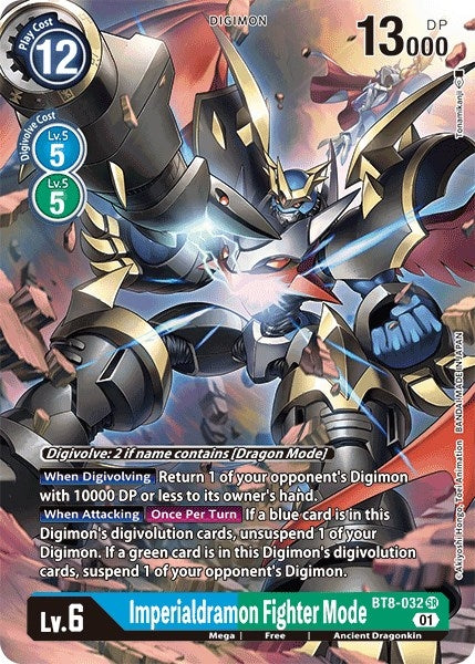 Imperialdramon Fighter Mode (Alternate Art) (8032) [BT08] - Digimon Card Game Single