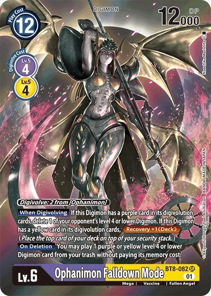 Ophanimon Falldown Mode (Alternate Art) (8082) [BT08] - Digimon Card Game Single