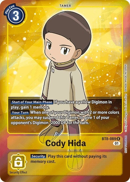 Cody Hida (Box Topper) (8089) [BT08] - Digimon Card Game Single