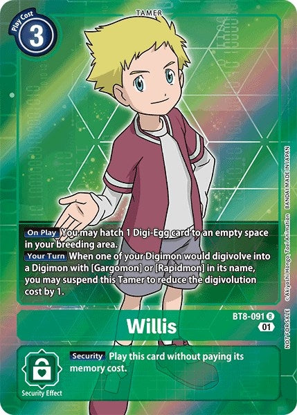 Willis (Box Topper) (8091) [BT08] - Digimon Card Game Single