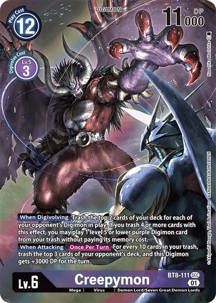 Creepymon (Alternate Art) (8111) [BT08] - Digimon Card Game Single