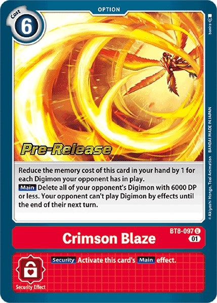 Crimson Blaze (8097) [BT08_PR] - Digimon Card Game Single