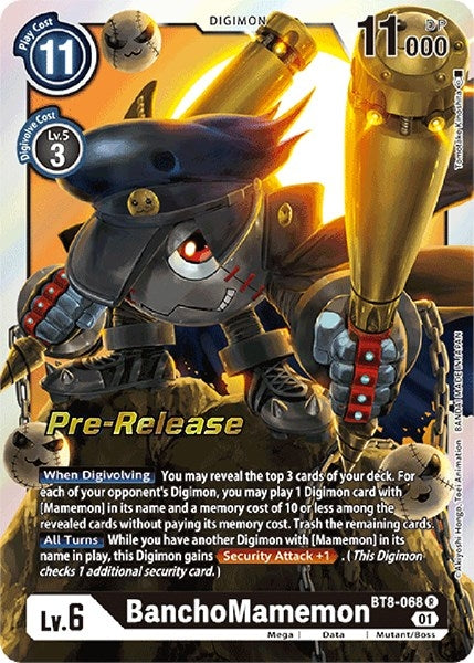 BanchoMamemon (8068) [BT08_PR] - Digimon Card Game Single