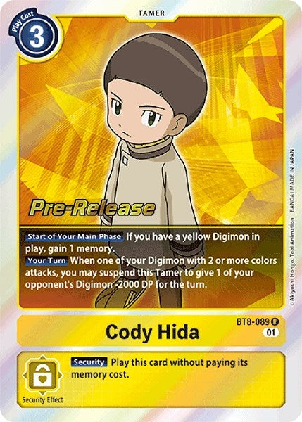 Cody Hida (8089) [BT08_PR] - Digimon Card Game Single