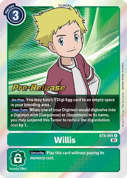 Willis (8091) [BT08_PR] - Digimon Card Game Single