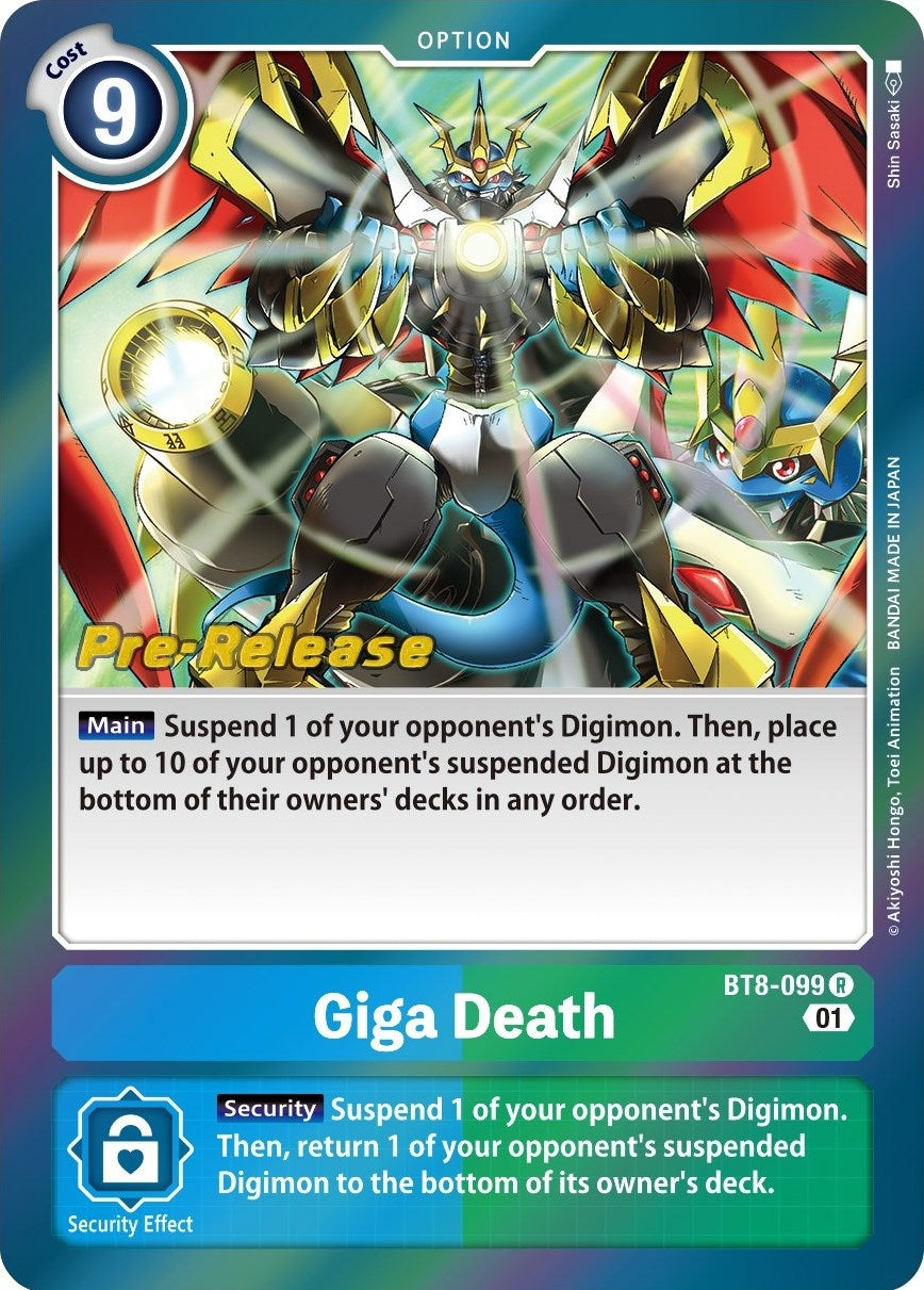 Giga Death (8099) [BT08_PR] - Digimon Card Game Single