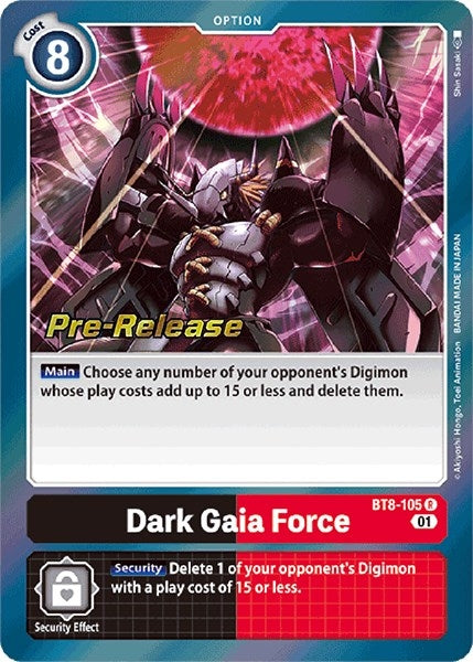 Dark Gaia Force (8105) [BT08_PR] - Digimon Card Game Single