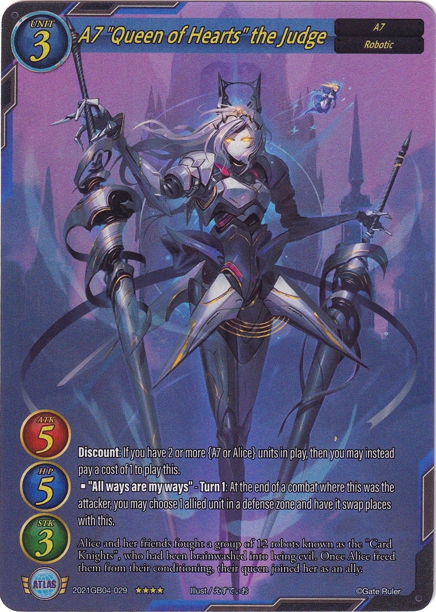 A7 ’Queen of Hearts’ the Judge (Full Art) (2021) - Gate Ruler Single