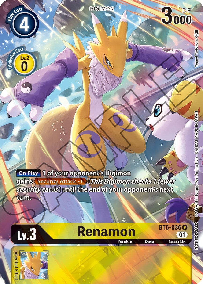 Renamon (Tamer’s Card Set 1) (5036) [BT05] - Digimon Card Game Single