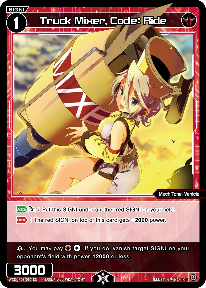 Truck Mixer Code: Ride (3057) [WXDi-P03] - WIXOSS Single