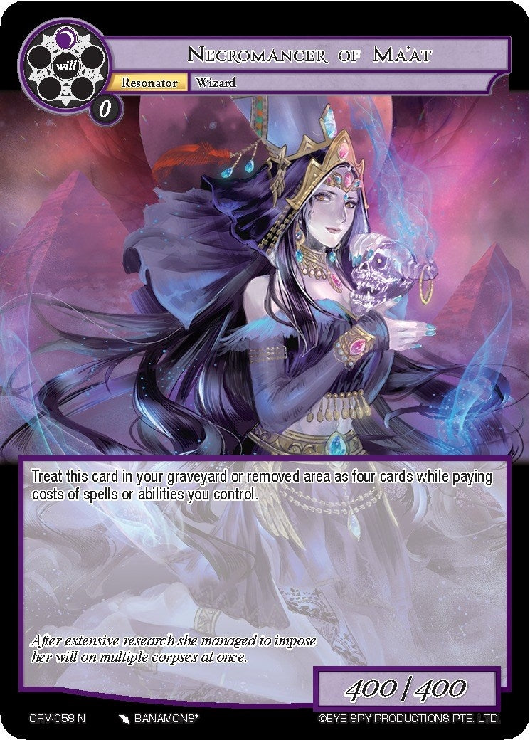 Necromancer of Ma’at (58) [GRV] - Force of Will Single