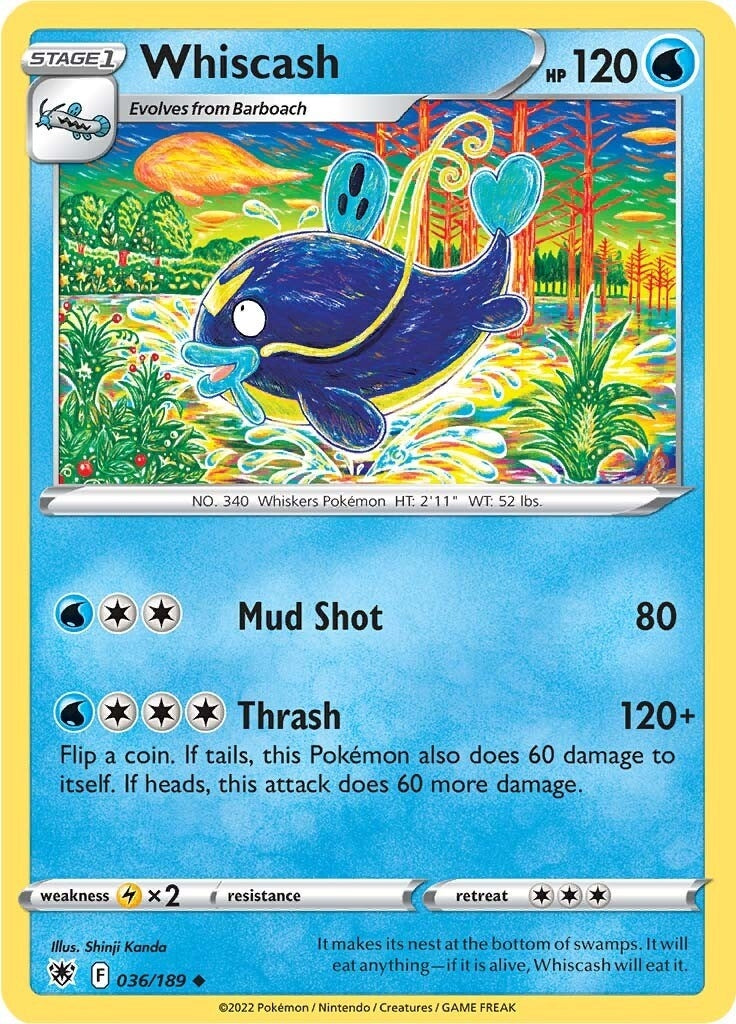 Whiscash (036/189) (SWSH10: Astral Radiance)
