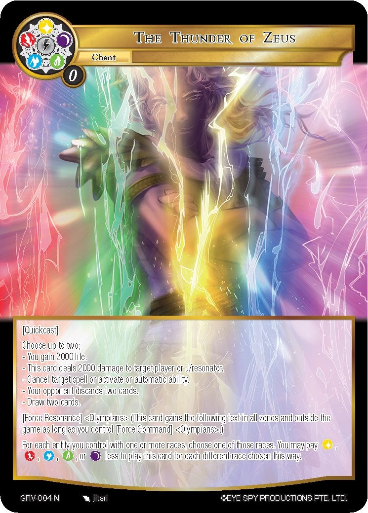 The Thunder of Zeus (84) [GRV] - Force of Will Single