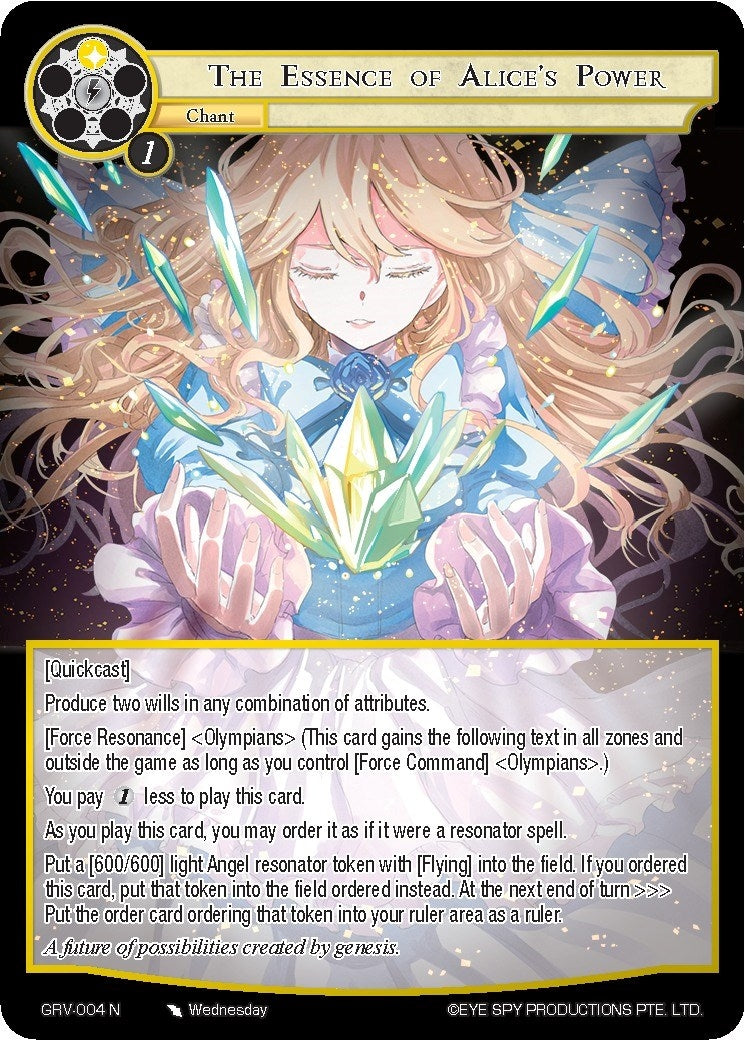 The Essence of Alice’s Power (4) [GRV] - Force of Will Single