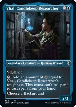 Vhal Candlekeep Researcher (Foil Etched) (490) [CLB] - MTG Single