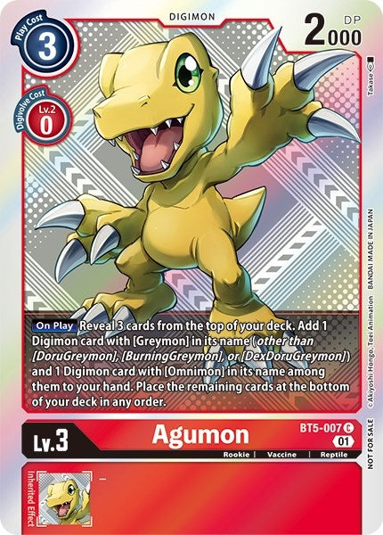 Agumon (New Awakening Pre-Release Tournament Winner Card) (5007) [BT08_PR] - Digimon Card Game Single