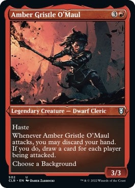 Amber Gristle O’Maul (Foil Etched) (502) [CLB] - MTG Single