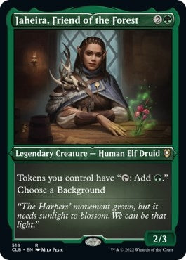 Jaheira Friend of the Forest (Foil Etched) (518) [CLB] - MTG Single