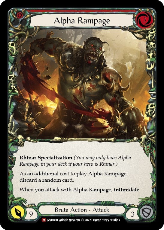 Alpha Rampage (8) [RVD/DVR] - Flesh and Blood TCG Single
