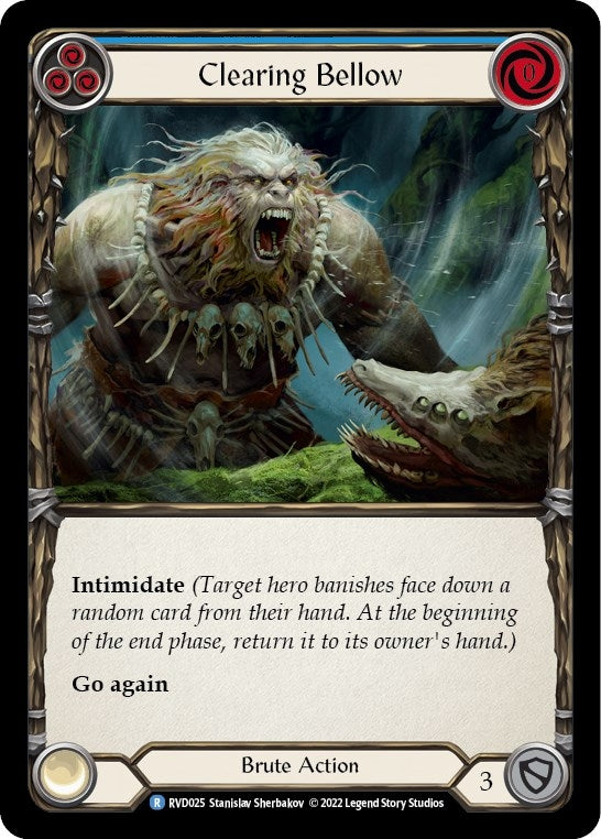 Clearing Bellow (25) [RVD/DVR] - Flesh and Blood TCG Single
