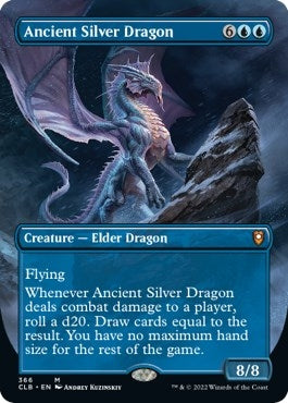 Ancient Silver Dragon (Borderless) (366) [CLB] - MTG Single