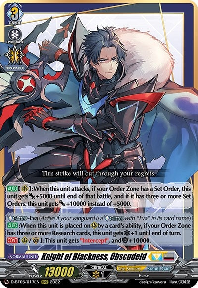 Knight of Blackness Obscudeid (5017) [V-BT05] - Cardfight Vanguard Single