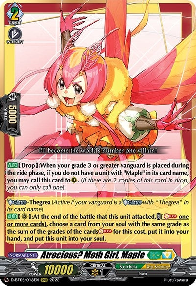 Atrocious? Moth Girl Maple (5018) [V-BT05] - Cardfight Vanguard Single