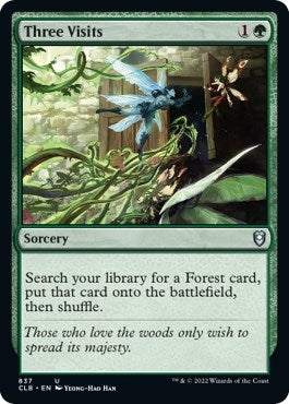 Three Visits (837) [CLB] - MTG Single