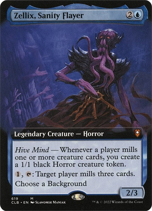 Zellix Sanity Flayer (Extended Art) (619) [CLB] - MTG Single