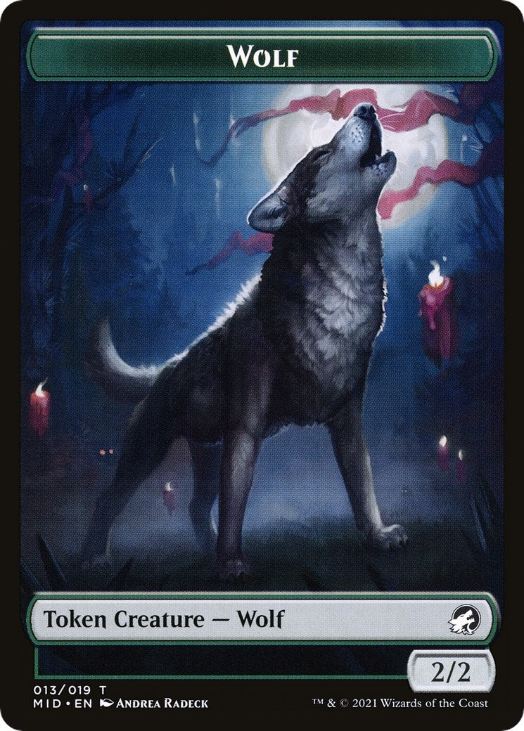 Wolf (013) // Treasure (015) Double-sided Token (Challenger 2022) (0) [UMP] - MTG Single