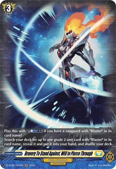 Bravery To Stand Against Will to Pierce Through (Holo) (533) [V-BT05] - Cardfight Vanguard Single