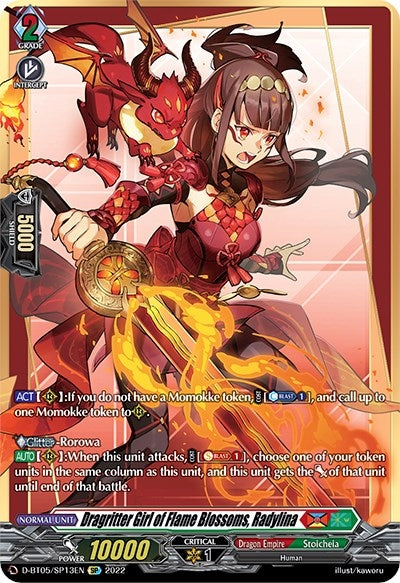 Dragritter Girl of Flame Blossoms Radylina (SP) (513) [V-BT05] - Cardfight Vanguard Single