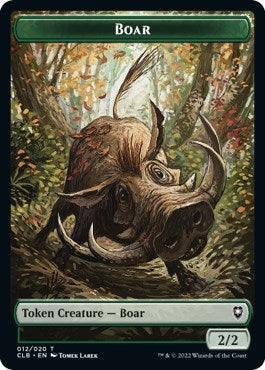 Boar // Ogre Double-sided Token (0) [CLB] - MTG Single
