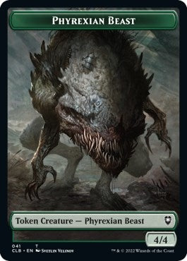 Phyrexian Beast // Wurm Double-sided Token (0) [CLB] - MTG Single