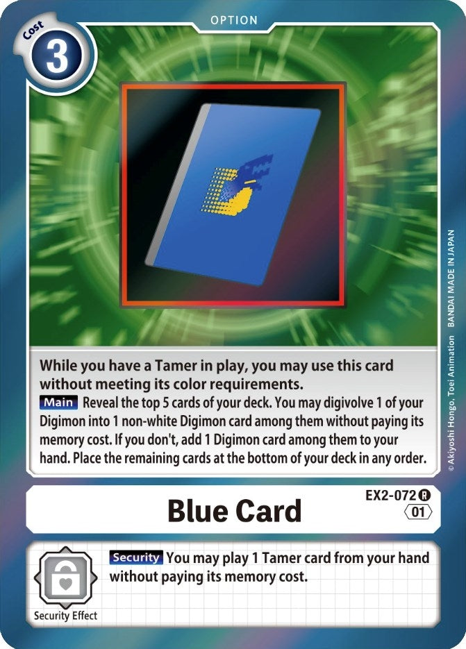 Blue Card (2072) [EX02] - Digimon Card Game Single