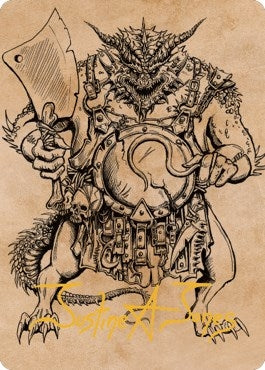 Thrakkus the Butcher Art Card (Gold-Stamped Signature) (77) [ASCLB] - MTG Single