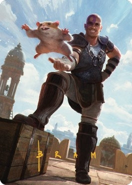 Minsc & Boo Timeless Heroes Art Card (72/81) (Gold-Stamped Signature) (72) [ASCLB] - MTG Single