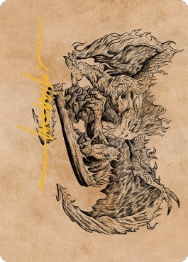 Miirym Sentinel Wyrm Art Card (Gold-Stamped Signature) (71) [ASCLB] - MTG Single