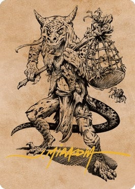Taunting Kobold Art Card (Gold-Stamped Signature) (57) [ASCLB] - MTG Single