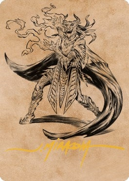 Livaan Cultist of Tiamat Art Card (Gold-Stamped Signature) (55) [ASCLB] - MTG Single