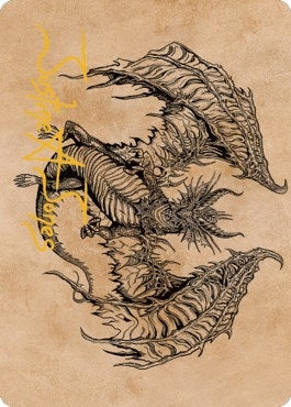 Ganax Astral Hunter Art Card (Gold-Stamped Signature) (53) [ASCLB] - MTG Single