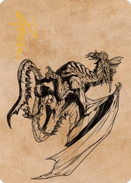 Ancient Silver Dragon Art Card (47/81) (Gold-Stamped Signature) (47) [ASCLB] - MTG Single