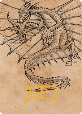 Ancient Gold Dragon Art Card (44/81) (Gold-Stamped Signature) (44) [ASCLB] - MTG Single