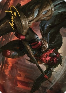 Karlach Fury of Avernus Art Card (34/81) (Gold-Stamped Signature) (34) [ASCLB] - MTG Single