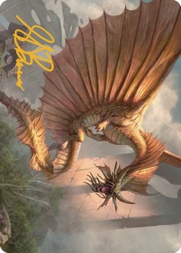 Ancient Gold Dragon Art Card (28/81) (Gold-Stamped Signature) (28) [ASCLB] - MTG Single