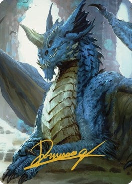 Young Blue Dragon Art Card (Gold-Stamped Signature) (27) [ASCLB] - MTG Single